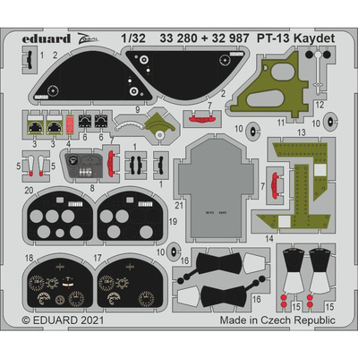 32987 Eduard 1/32 Фототравление для PT-13 Kaydet