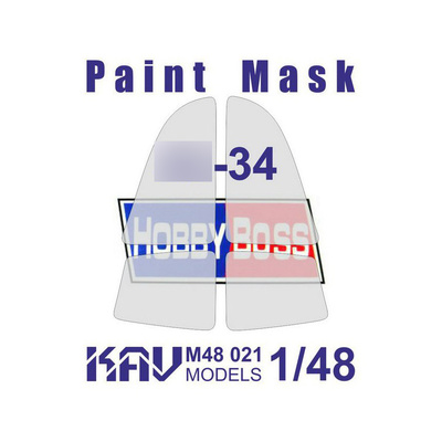 M48 021 KAV models 1/48 Окрасочная маска на остекление С-34 (Hobby Boss)