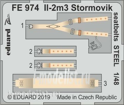 FE974 Eduard 1/48 Ил-2М3 Штурмовик стальные ремни