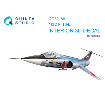 QD32188 Quinta Studio 1/32 3D Декаль интерьера кабины F-104J (Italeri)