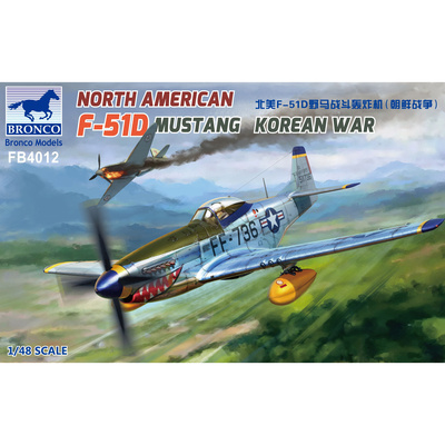 FB4012 Bronco 1/48 Американский истребитель North American F-51D Mustang (Korean War)