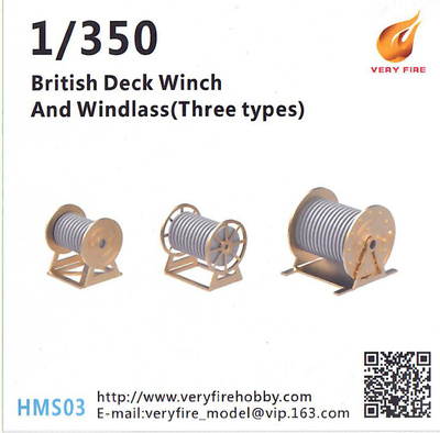 HMS03 Very Fire 1/350 Брашпиль HMS (3 типа, 23 шт)