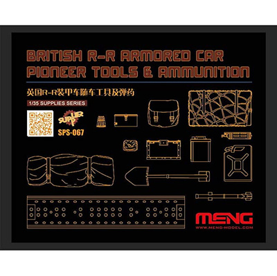 SPS-067 Meng 1/35 Set of Add-ons: Tools and ammunition for the British armored car R-R