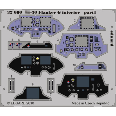 32660 Eduard 1/32 Цветное Фототравление для С-30 Flanker G interior S.A. 