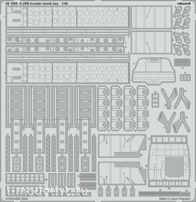 481009 Eduard 1/48 Фототравление для A-26B Invader bomb bay (ICM)