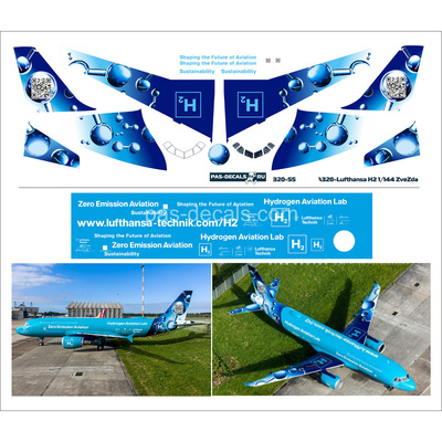 320-55 PasDecals 1/144 Декаль на A-320 Lufthansa H2
