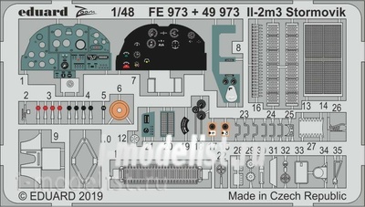 49973 Eduard 1/48 Фототравление для Ил-2М3 Штурмовик