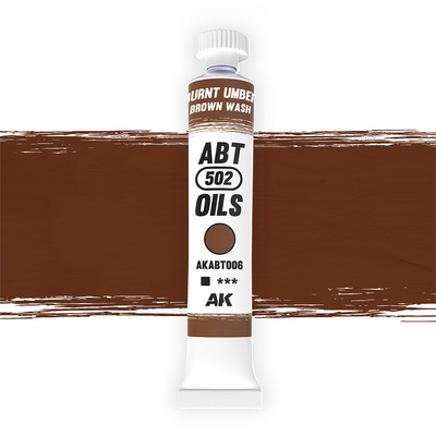 AKABT006 Abteilung 502 Краска масляная Жженая умбра Коричневая смывка / Burnt Umber Brown Wash