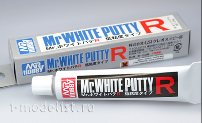 P-123 Gunze Sangyo Шпаклевка Mr. WHITE PUTTY R с меньшей вязкостью (25 гр.)