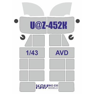 M43 030 KAV Models 1/43 Paint Mask for 452K (AVD)
