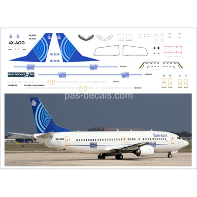 737400-03 PasDecals 1/144 Декаль на B 737-400 IAI ELTA