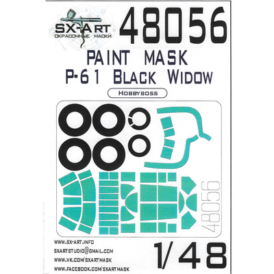 48056 SX-Art 1/48 Окрасочная маска P61A Black Widow (Hobbyboss)