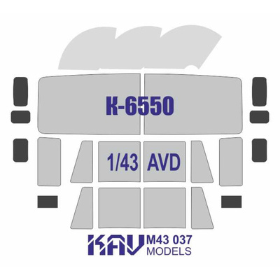 M43 037 KAV models 1/43 Окрасочная маска для модели К-6560 (Панцирь, Автоцистерна) производства AVD