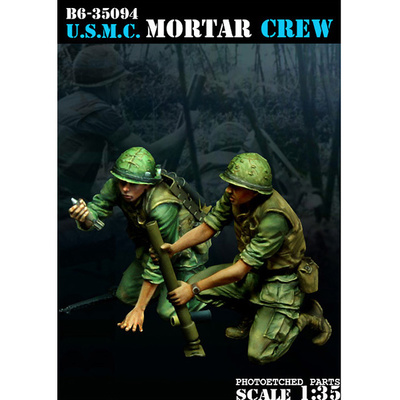 B6-35094 Bravo-6 1/35 U.S.M.C. Mortar Crew / Минометный расчет ВВС США