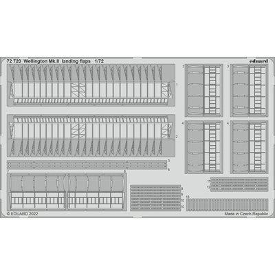 72720 Eduard 1/72 Фототравление для Wellington Mk. II, закрылки