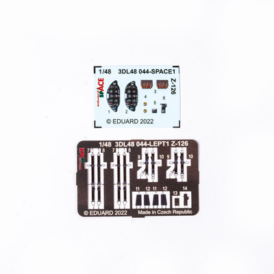 3DL48044 Eduard 1/48 3D декали для Z-126 SPACE + стальные детали и ремни