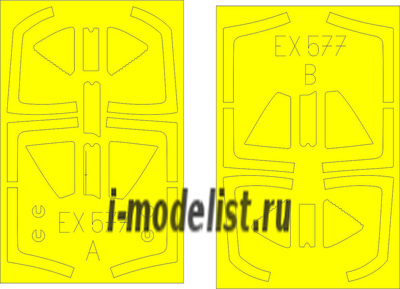 EX577 Eduard 1/48 Окрасочная маска для Harrier T.2/ T.4/ T.8 TFace