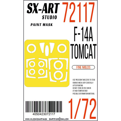 72117 SX-Art 1/72 Окрасочная маска F-14A Tomcat (Fine molds)