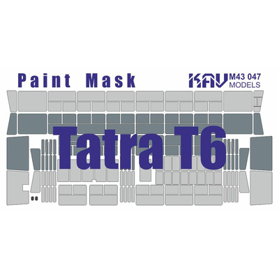 M43 047 KAV models 1/43 Окрасочная маска для модели трамвая Tatra T6 (AVD)
