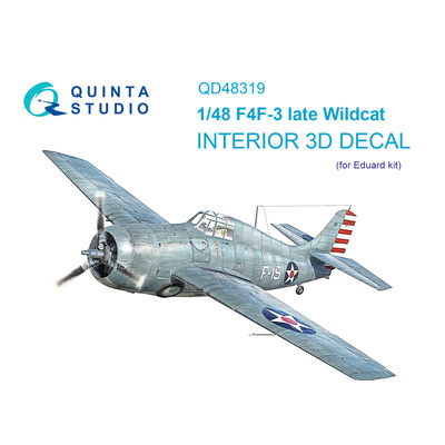 QD48319 Quinta Studio 1/48 3D Декаль интерьера кабины F4F-3 late (Eduard)