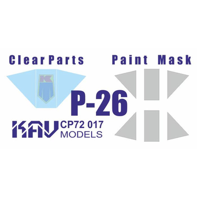 CP72 017 KAV models 1/72 Остекление и окрасочные маски для Boeing P-26 (KP)
