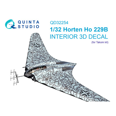 QD32254 Quinta Studio 1/32 3D Декаль интерьера кабины Horten Ho 229B (Takom)
