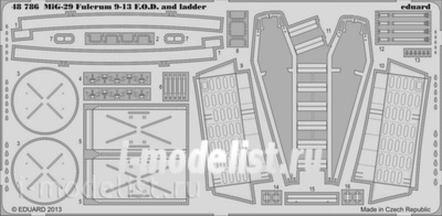 48786 Eduard 1/48 Фототравление защитный кожух и лестница для MiGG-29 9-13