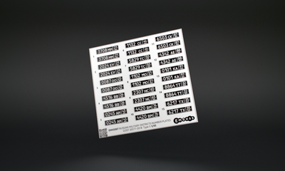 EM43007 Emboss 1/43 Набор рельефных деталей Регистрационные знаки транспортных средств МВД России ГОСТ 50577-2018 Тип 20, 21, 22