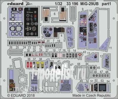 33196 Eduard 1/32 Фототравление для MiGG-29UB