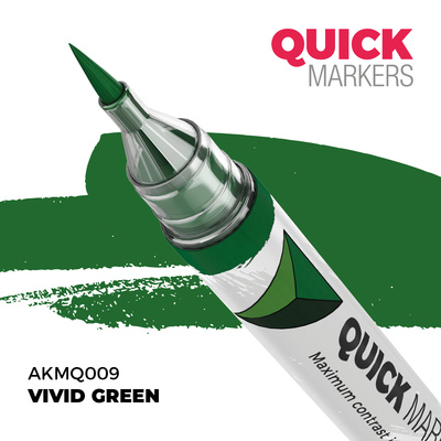 AKMQ009 AK Interactive Маркер QUICK MARKER - Ярко-зелёный / Vivid Green