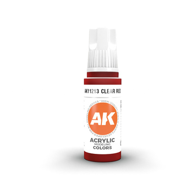 AK11213 AK Interactive Краска акриловая 3GEN Прозрачный красный / CLEAR RED – STANDARD