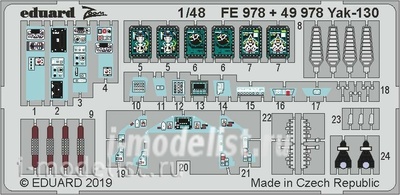 FE978 Eduard 1/48 photo etched parts for the Yak-130