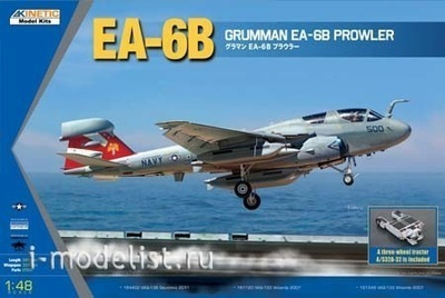 K48044 Kinetic 1/48 Grumman EA-6B Prowler EA-6B With three-wheel tractor A/S32A-32