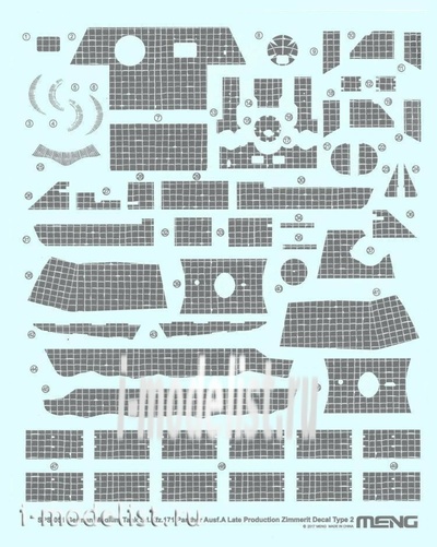 SPS-051 Meng 1/35 German Medium Tank Sd.Kfz.171 Zimmerit Decal Type B