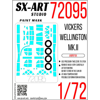 72095 SX-Art 1/72 Окрасочная маска для Vickers Wellington Mk.II (Airfix)
