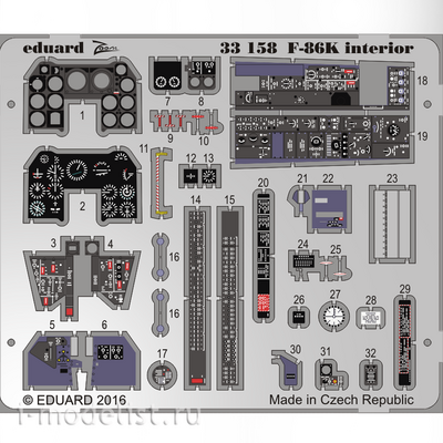 33158 Eduard 1/32 F-86K интерьер