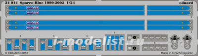 24014 Eduard photo etched parts for 1/24 Sparco blue 1999-2002
