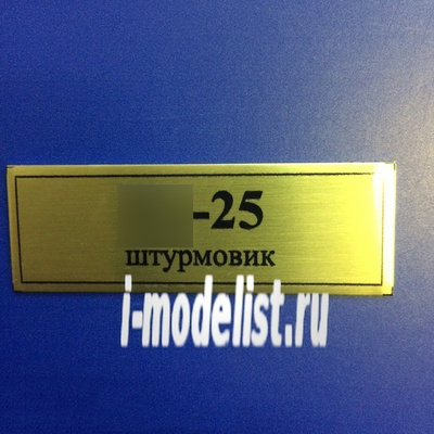 Т49 Plate Табличка для С-25 60х20 мм, цвет золото