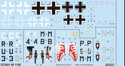 D72001 1/72 Eduard Decal for Bf 110 e