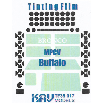 TF35 017 KAV models 1/35 Тонировочная плёнка на Buffalo MPCV (Bronco)
