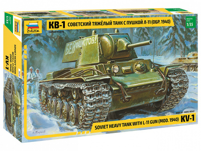 3624 Zvezda 1/35 kV-1 Tank with l-11 gun
