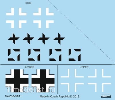 D48036 Eduard 1/48 Декаль Fw 190A-8/ R2 национальные обозначения