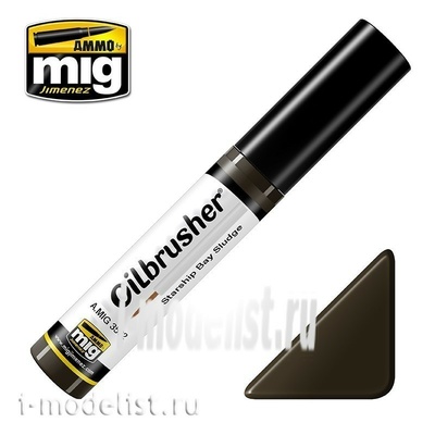 AMIG3532 Ammo Mig STARSHIP SLUDGE BAY (Масляная краска с тонкой кистью аппликатором)