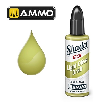 AMIG0741 Ammo Mig МАТОВЫЙ ШЕЙДЕР Светло-оливковый / MATT SHADER Light Olive Drab