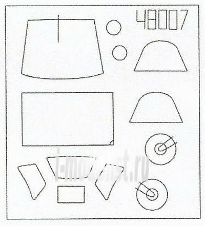 M48007 ColibriDecals 1/48 Маска для Я-1B (Звезда)