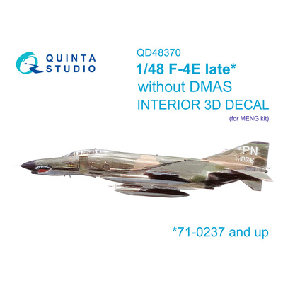 QD48370 Quinta Studio 1/48 3D Декаль интерьера кабины F-4E late без DMAS (Meng)