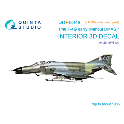 QD+48448 Quinta Studio 1/48 3D Декаль интерьера кабины F-4G early (Zoukei Mura SWS) (с 3D-печатными деталями)
