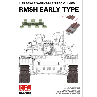 RM-5064 Rye Field Model 1/35 Рабочие траки RMSH для ранних танков Т-55 (пластик)