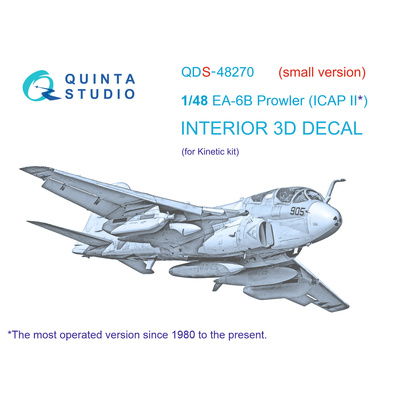 QDS-48270 Quinta Studio 1/48 3D Декаль интерьера кабины EA-6B Prowler (ICAP II) (Kinetic) (Малая версия)