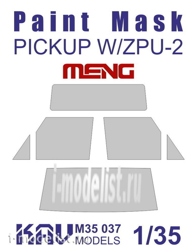 M35 037 KAV models 1/35 Painting mask for glazing Pickup truck with ZPU 2 Toyota (Meng)
